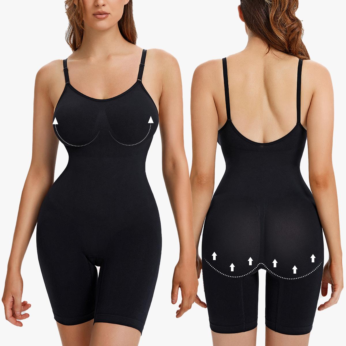 Nebility Women's Bodysuit Shapewear Full Body Stretchy Compression Jumpsuit High Elasticity Body Shaping Fashionable Womenswear