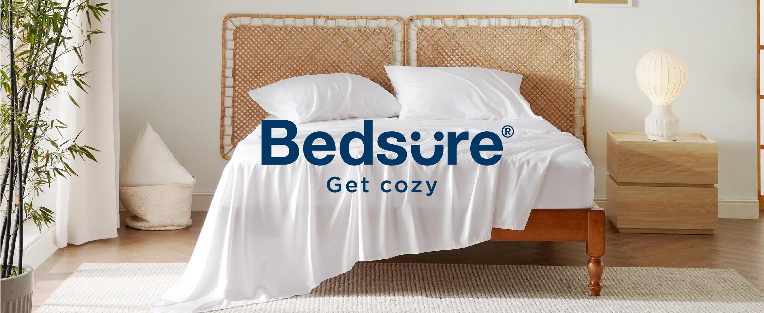 Bedsure 1OO% Bamboo-Derived Rayon Cooling Sheet Set 4 Pcs, Breathable & Soft, Deep Pocket Up to 16 Inches, Hotel Luxury Sleep, Wrinkle, Fade Resistant