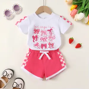 Toddler Infant Baby Girls Summer Outfits Leopard Print Short Sleeve Pocket T-Shirt Tops Pants Clothes Sets