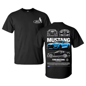 Ford Mustang GT500 Shelby Shirt, Mustang Performance Blueprint Diagram Graphic Tee, American Muscle Car Apparel for Gearheads and Car Enthusiasts, Gift for Car Meets and Auto Events
