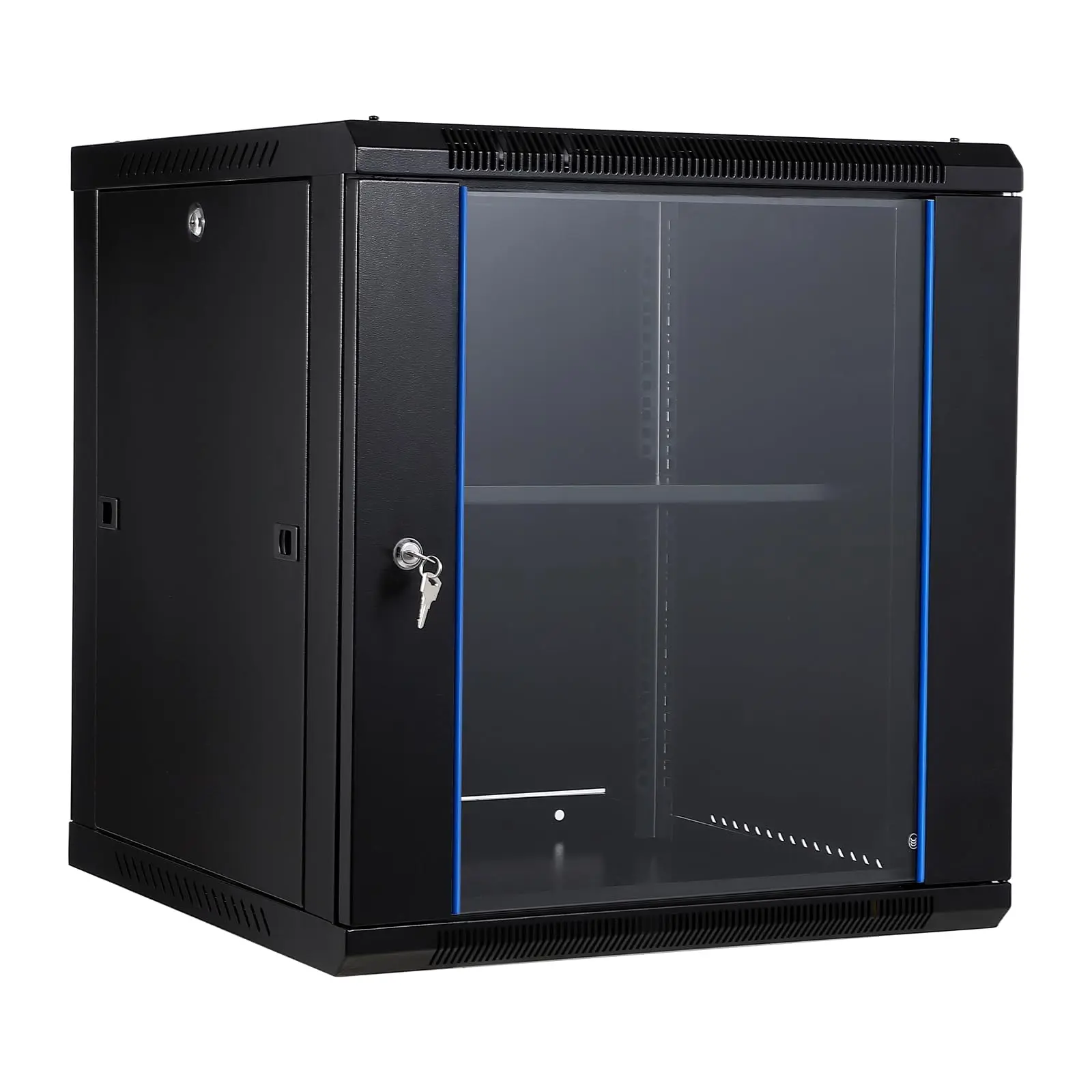 GARVEE 12U Wall Mount Network Cabinet - 23.6" Deep Server Rack Enclosure with Locking Glass Door & Removable Side Panels, IT/AV Equipment Rack for Secure Data and Audio-Visual Installations