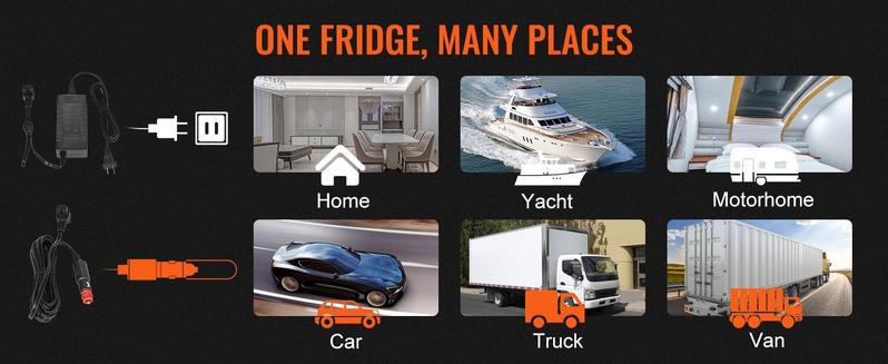 VEVOR 12 Volt Car Refrigerator Fridge with Wheels & Side Pull Rod Easy to Carry, TikTokShopBlackFriday, Max 58 QT/55 L Dual Zone Portable Freezer, -4℉-50℉ Adjustable Range, 12/24V DC and 100-240V AC Compressor Cooler VEVOR 12 Volt Car Refrigerator Fridge with Wheels & Side Pull Rod Easy to Carry, TikTokShopBlackFriday, Max 58 QT/55 L Dual Zone Portable Freezer, -4℉-50℉ Adjustable Range, 12/24V DC and 100-240V AC Compressor Cooler