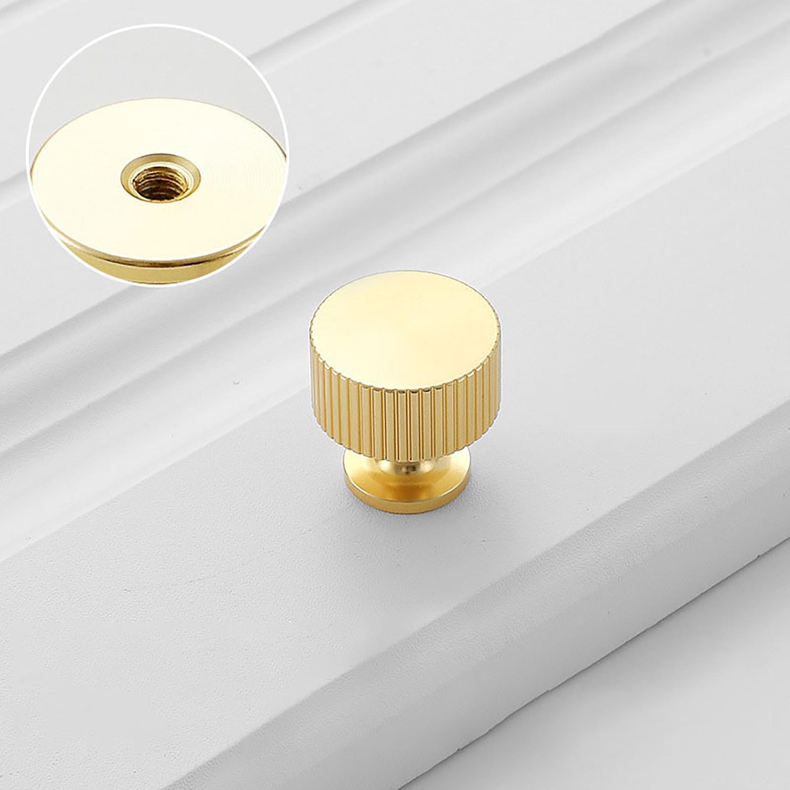 Gold Cabinet Knobs, 10 Pack Aluminum Drawer Pulls, Modern Dresser Cabinet  Handles, Single Hole Kitchen Cupboard Knobs with Screws, Decorative Hardware  for Furniture, Bathroom, Wardrobe, Easy Install - TikTok Shop