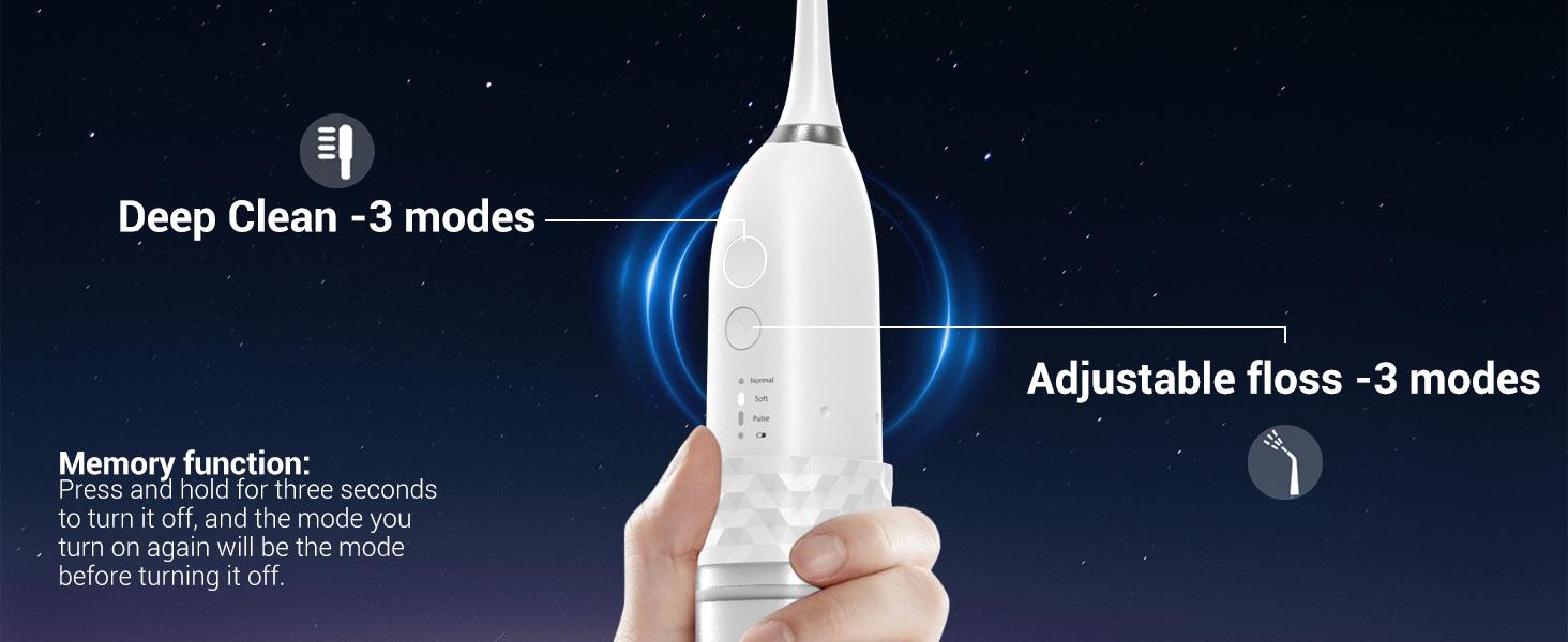 Portable Detachable Electric Toothbrush with Water Flosser, Washing & Care 2-in-1, Wireless Water Flosser Tooth Cleaning Kit 2.0, Combo IPX7 Waterproof Rechargeable Oral Irrigator, Suitable for Family Travel, Oral Health Gift Recommendation
