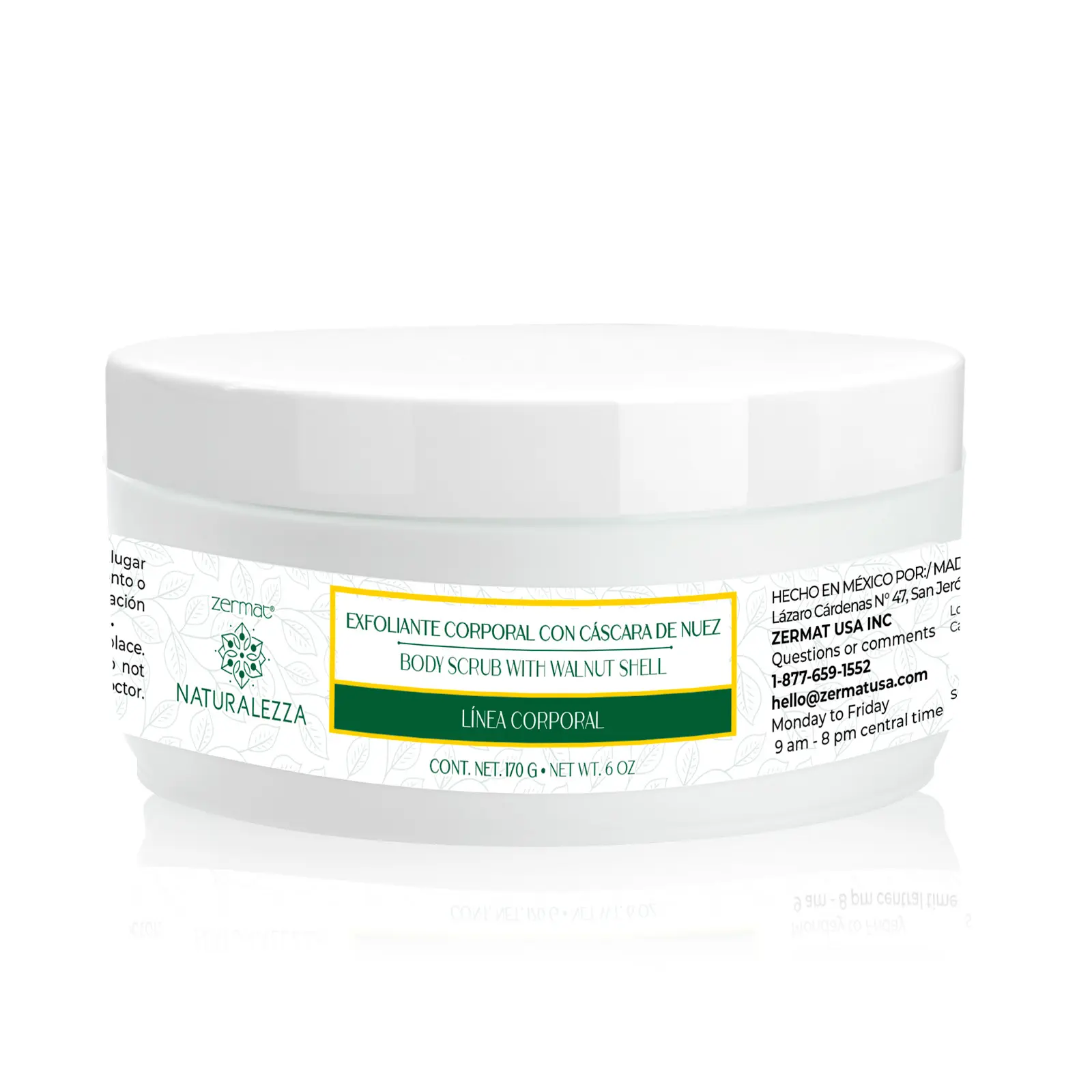 Zermat USA Naturalezza Walnut Shell Body Scrub 6 oz.