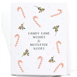 Candy Cane Wishes Greeting Card