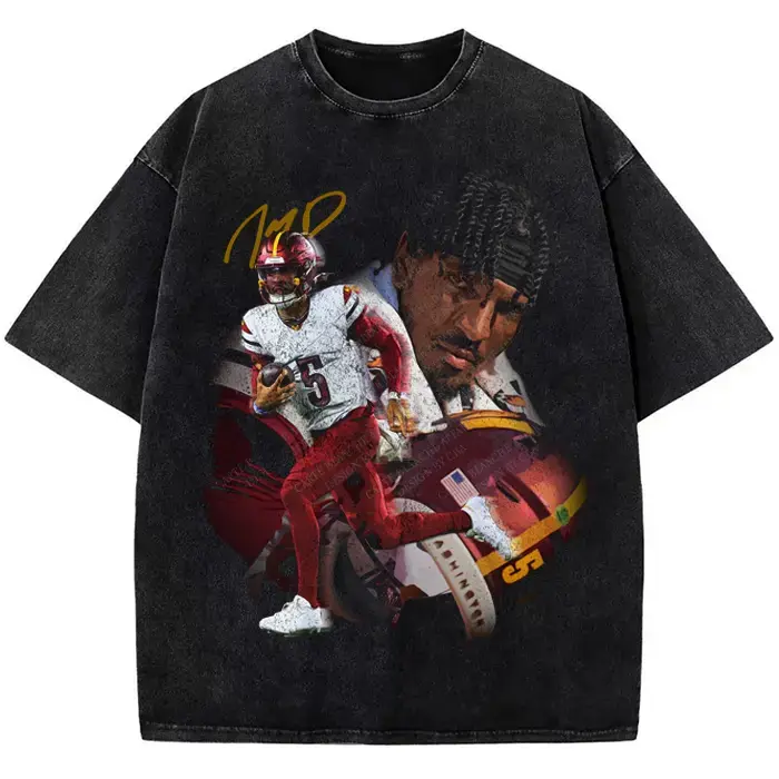 Jayden Daniels T-Shirt Washington Rookie Star Custom Graphic Football Tee,men's t shirts,graphic shirts,humor graphic tee,cotton graphic tees, funny graphic tee,vintage shirts,good graphic tees,book merch,men's summer t shirts, kmfdm shirt