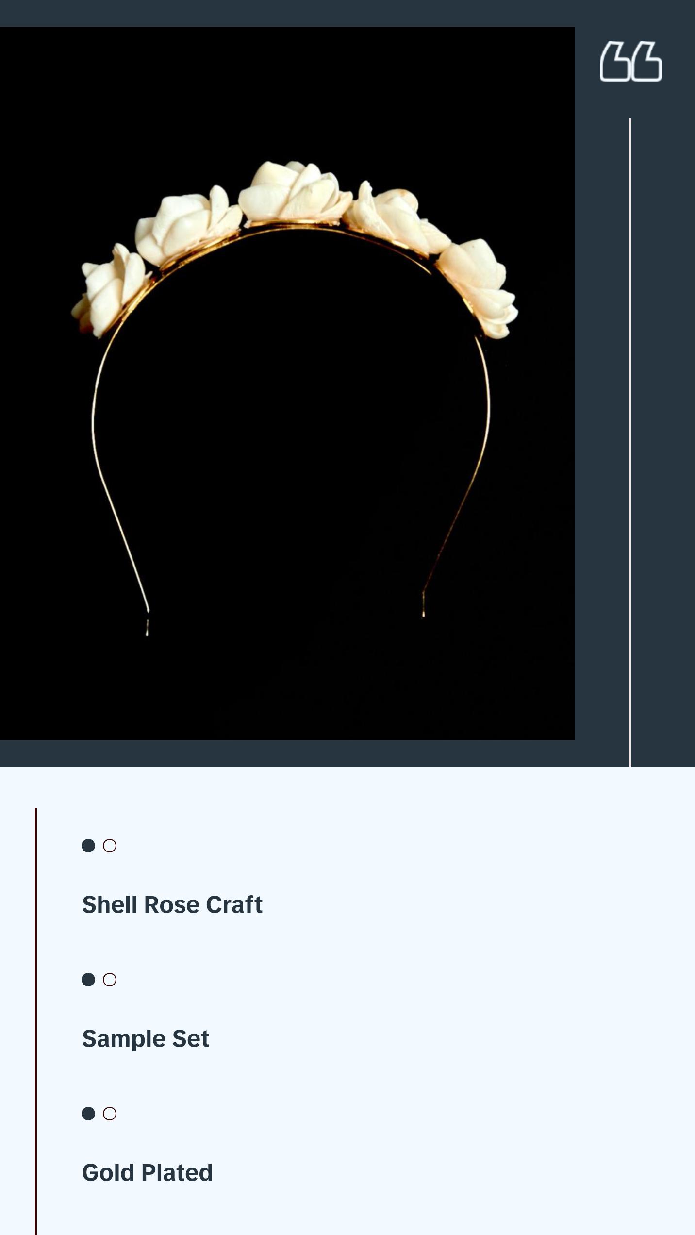 Shell Rose Headband & Ring “sample”