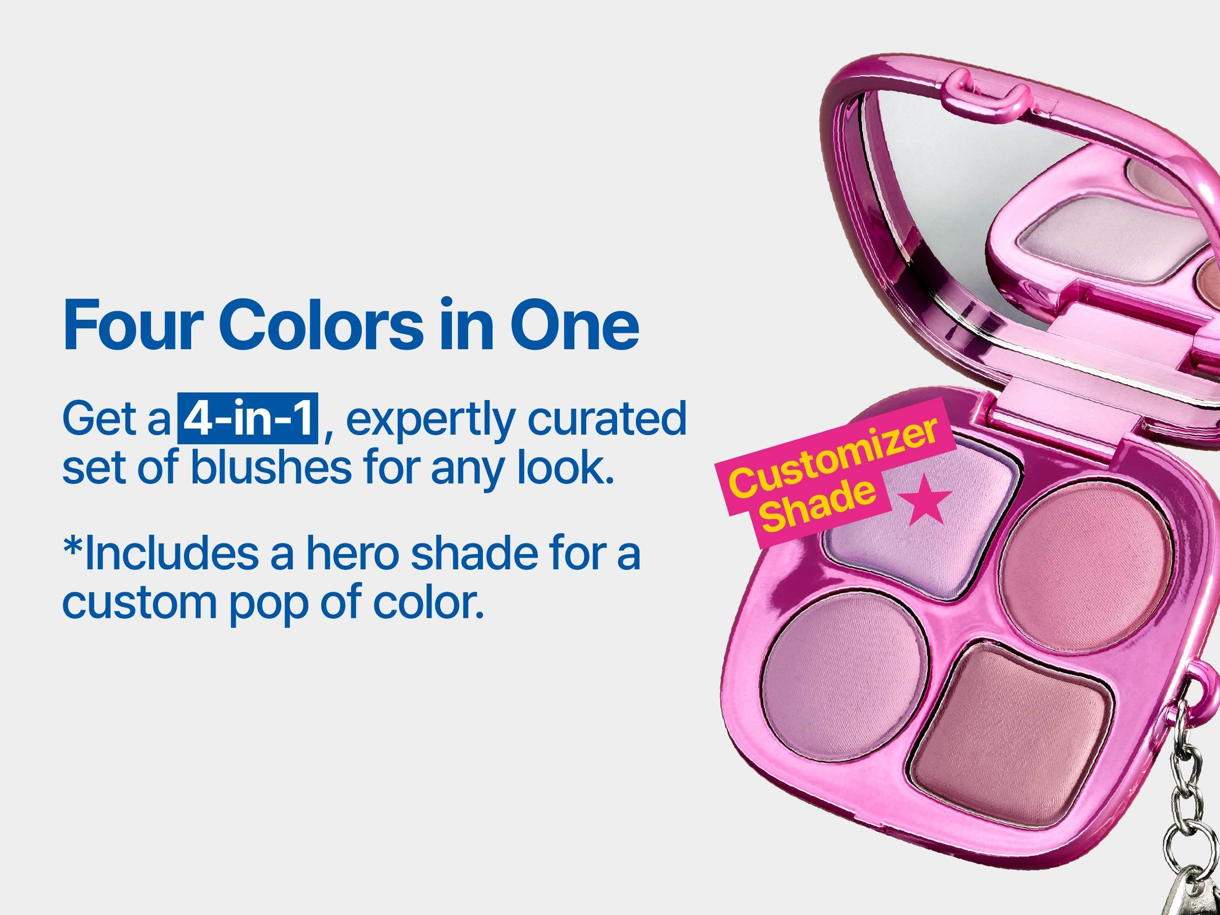 fwee Pocket Cheek Palette | 4-color Jelly Dough Blush Palette | Cream-to-Matte Finish | Bouncy, Airy Texture | Cute Keychain Compact – 4 Options | 0.33 oz