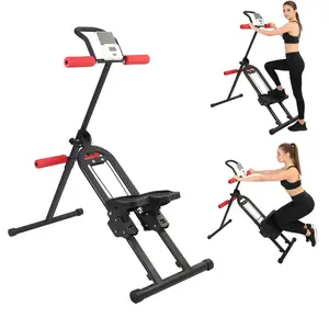 Home step machine, three-level resistance step machine, foldable compact design, equipped with LCD display and enlarged anti-slip pedals