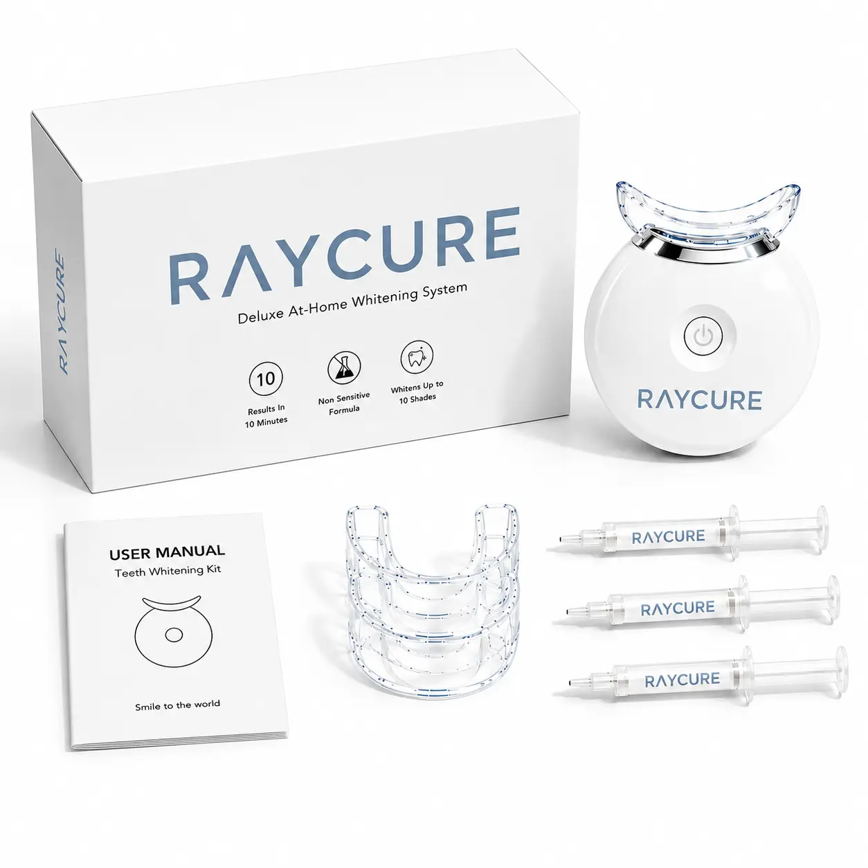 LED Teeth Whitening Kit, Teeth Whitener, 1 Set with LED Accelerator Light and Carbamide Peroxide Gel, Safe and Effective Enamel-Friendly Dental Care Set #GLOBAL PICKS Oral