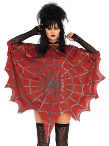 Gothic Glitter Spider Web Costume Poncho Gothic Glitter Spider Web Costume Poncho