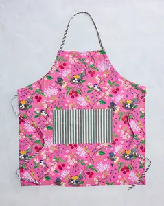 Bird & Blossom - Apron - Fuchsia Berry