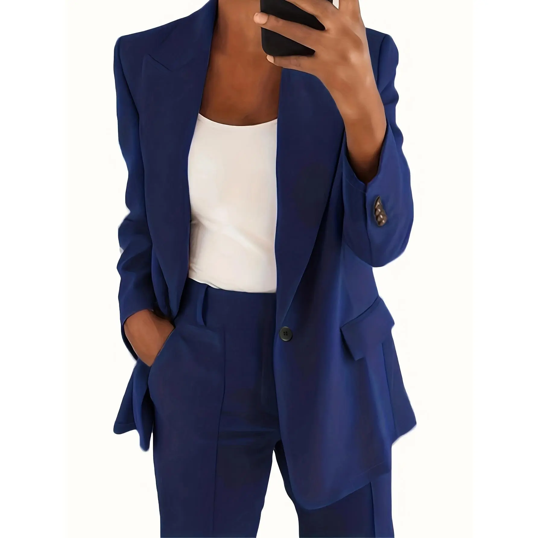 Navy blue suit