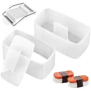 Musubi Mold, Musubi Maker Press,Onigiri Mold, Non-Stick Luncheon Meat Slicer,Sushi Making Set for Delicious and Professional Results
