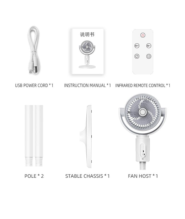 2026 Upgraded 3-in-1 Circulator Fan for Home, Standing & Desktop & Ground Mode, 3D Loop Cooling Oscillating Pedestal Fan with Remote, 9 Speeds, 20dB Quiet DC Motor, 12H Timer Airflow Fan for Bedroom Office