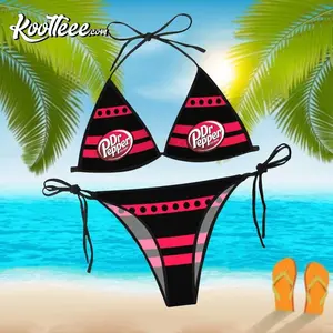 Dr. Pepper Triangle Bikini Set Swimsuit