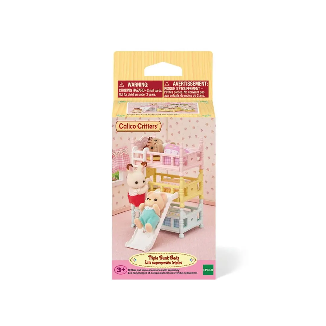 Calico Critters Triple Bunk Beds Doll Playset, Doll Accessory for Imaginative Play, Doll Playsets