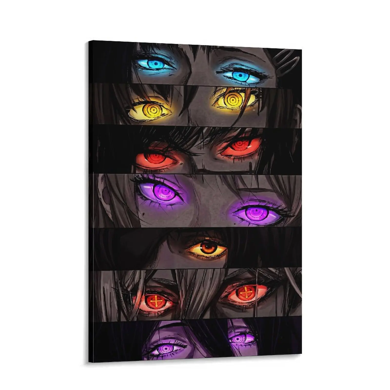 Chainsaw Man, Anime Eyes Canvas Wall Art,Popular manga poster prints, retro Japanese anime art pieces, retro anime wall decoration