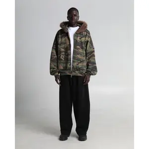 Fur Hooded Fleece Zip-Up