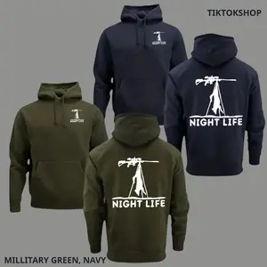 Hunting Night Life Hoodie Coyote Night Life Hunting Hoodie - Hunting Coyote Hoodie Thermal Predator Hunter Gear - Pullover Sweatshirt Mens Gift - Gift For Hunters