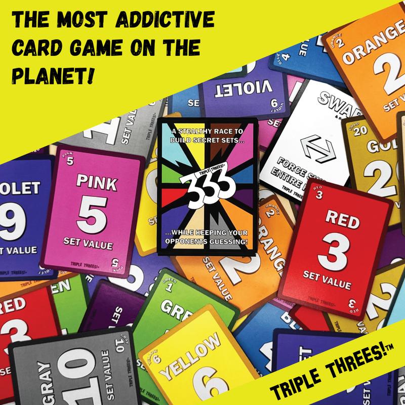 Triple Threes! (333) Launch Edition – Unstoppable & Engaging Family Card Game of Strategy & Surprise, Logical Reasoning Play, Easy & Fun to Learn for Kids, Travel Ready, Great Gift Idea, 2+ Players