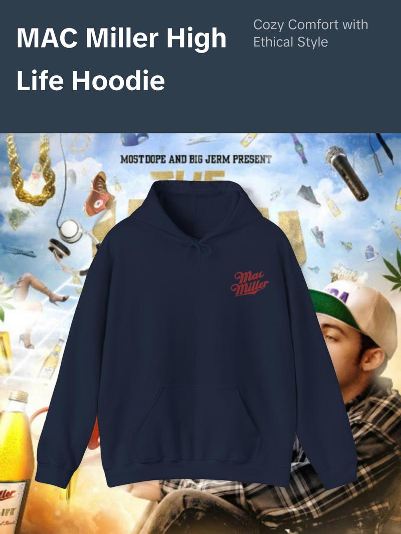Mac Miller The High Life Front and Back Print Hoodie