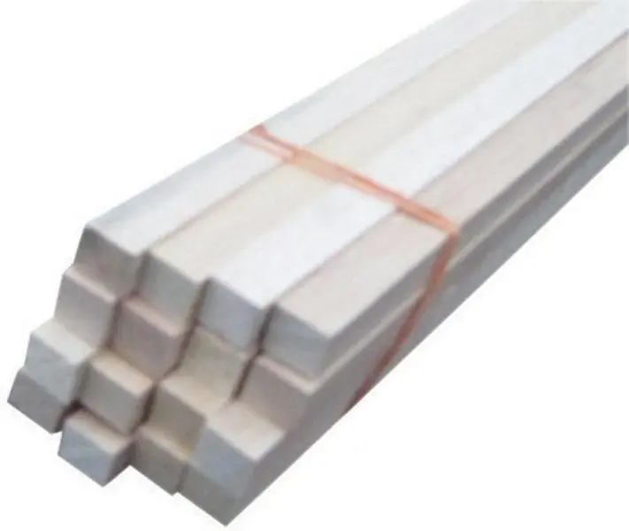 212 MAIN Solid Wood Square Hardwood Dowels - 1x36 in, Thunderbird Forest Poplar, Natural Finish, Durable, Wood Slats, Sturdy, Pack of 4