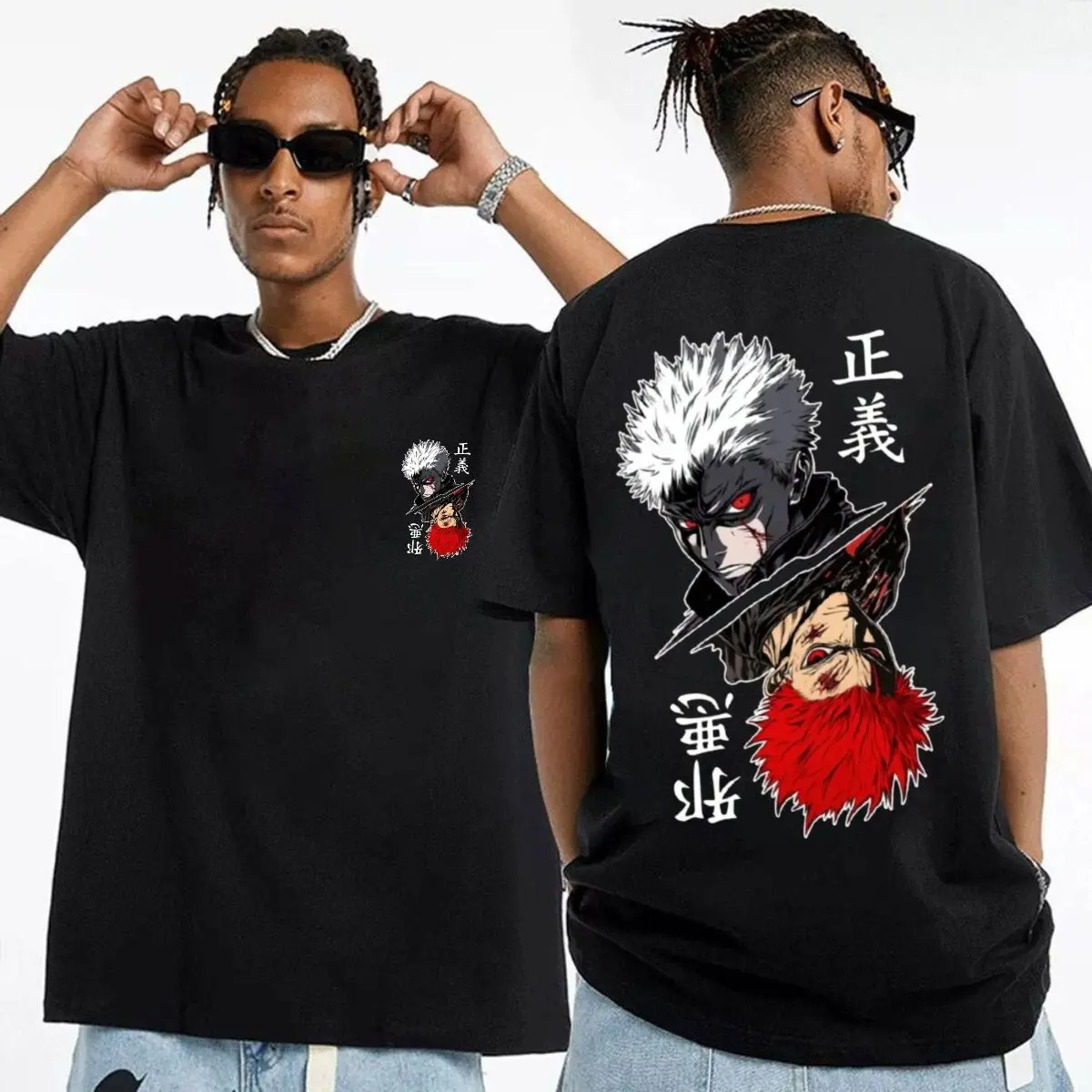 Retro Anime & Manga T Shirt, Menswear Top, Yuji Itadori And Ryomen Sukuna Sweatshirt, Jujutsu Kaisenn Hoodie, Unisex Sweater Pullover Tee