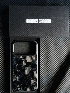 Habibis Carbon iPhone 16/17 Pro Max Case MagSafe Compatible Protective Carbon Fiber Cover with Aramid Pattern Military Grade Drop Protection Magnetic Wireless Charging Slim Lightweight Everyday Protection