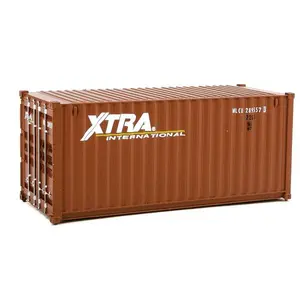 Walthers SceneMaster 949-8067 20' Corrugated Container - Assembled -- Xtra Leasing (brown, white), HO Scale