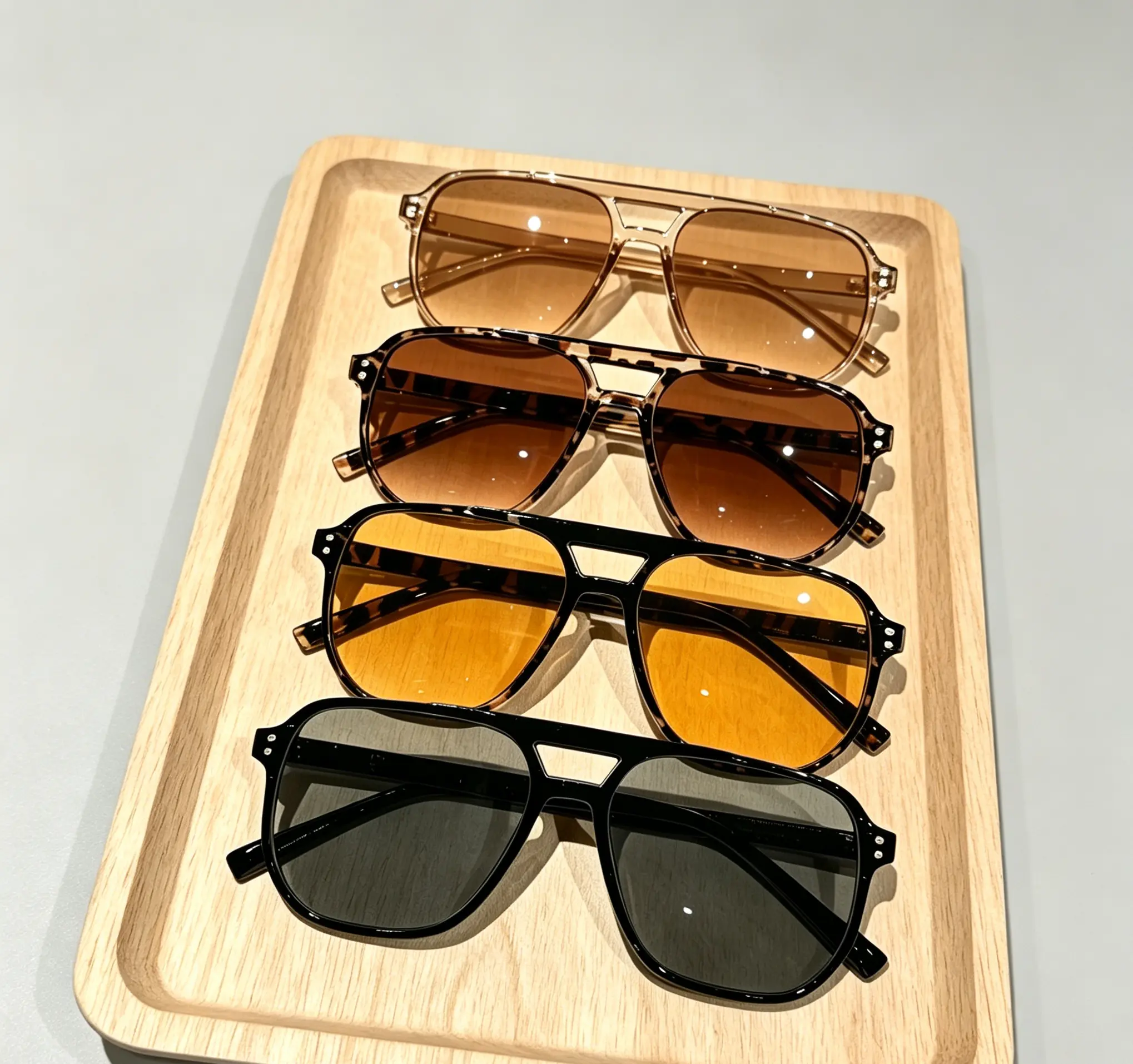 Unisex 4-Pack Vintage Aviator Sunglasses, Plastic-Resin Frame, Comfortable Fit, UV400 UV-Protection for Driving, Outdoor Sports Use