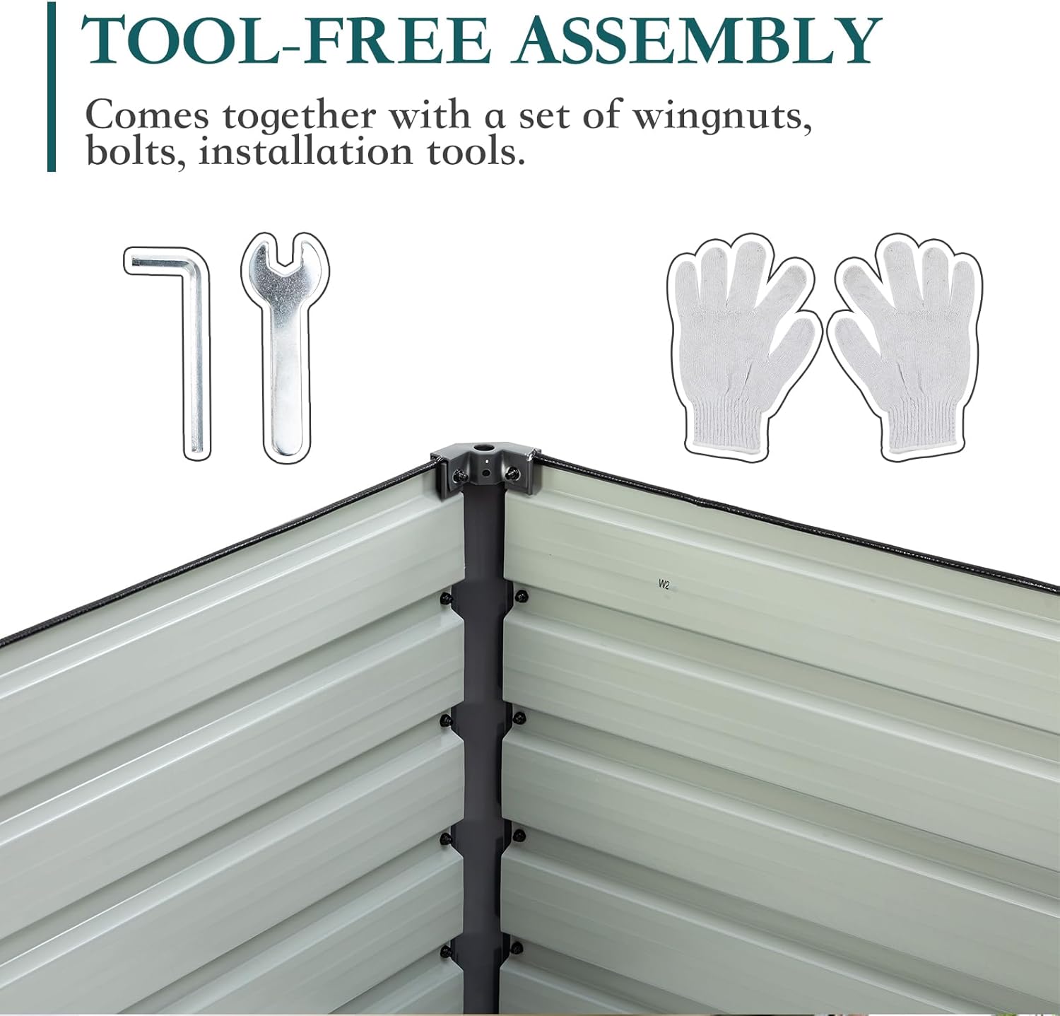 Metal Raised Garden Bed 6x3x2ft, Galvanized Outdoor Planter Box with Open Bottom, Heavy-Duty Raised Garden Beds for Vegetables, Flowers & Herbs