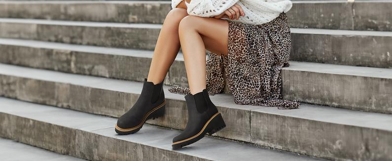 DREAM PAIRS Women's Wedge Chelsea Ankle Boots Fashion Round Toe Low Wedge Heel Platform Booties Shoes