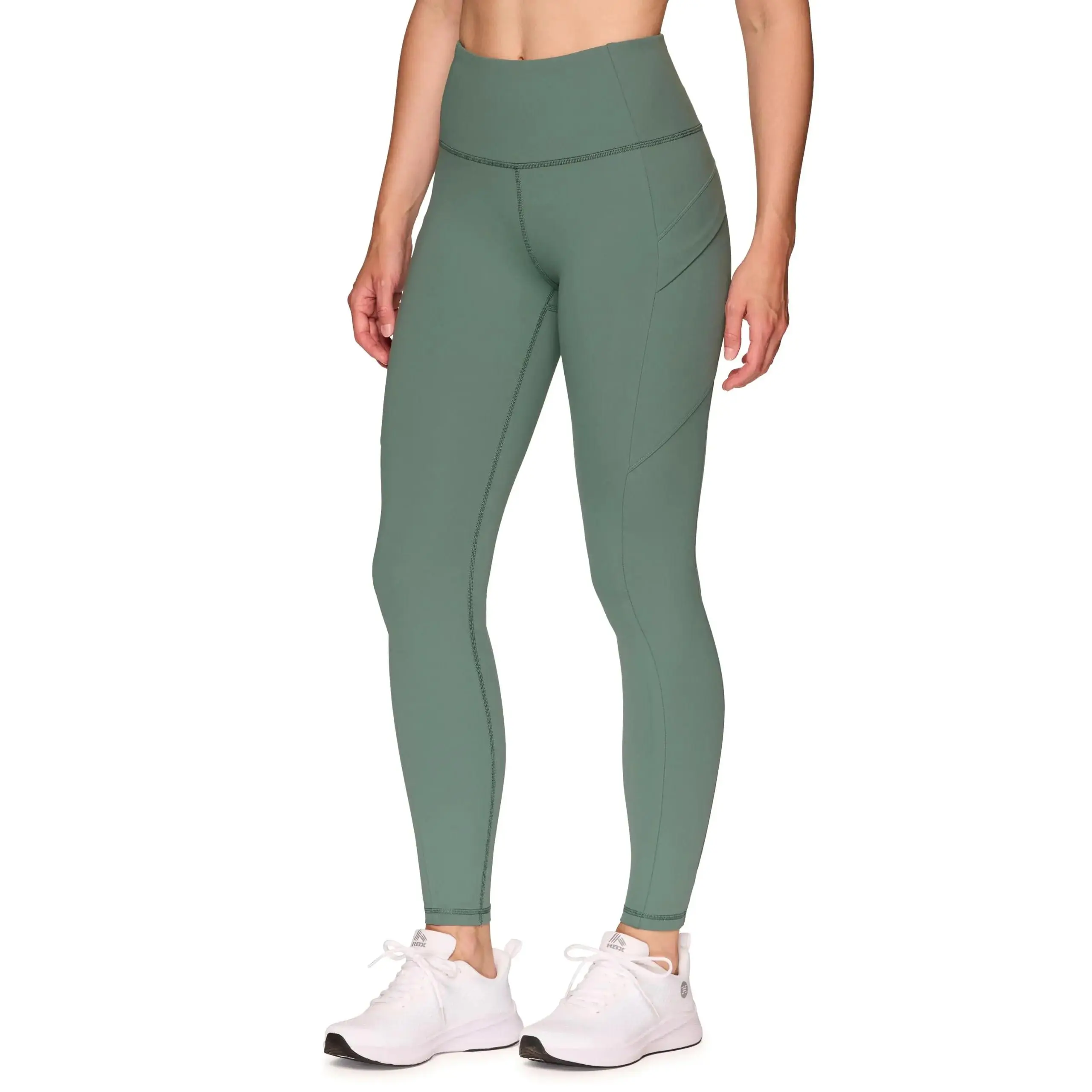 Avalanche Womens Soft Hiking Gym Full Length Legging with Pockets Peached Soft Pine XS