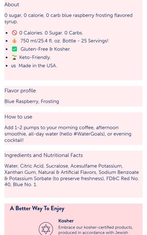 Jordan's Skinny Mixes Sugar Free Unicorn Syrup