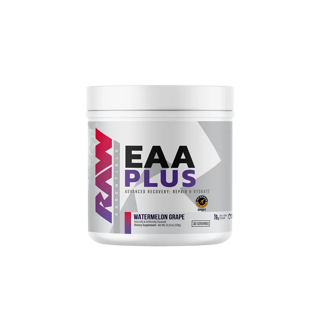 RAW Essential Amino Acids (EAA) Plus Powder – 9 Essential Amino Acids for Muscle Recovery, Endurance & Hydration – Intra Workout Amino Acid Supplement – 30 Servings