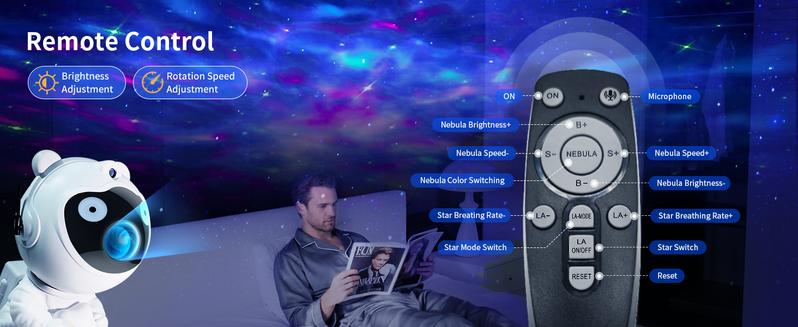 【Valentine's Day gift】Astronaut Galaxy Projector Star Projector with Timer and Remote Galaxy Projector with Moon Lamp LED Nebula Night Lights