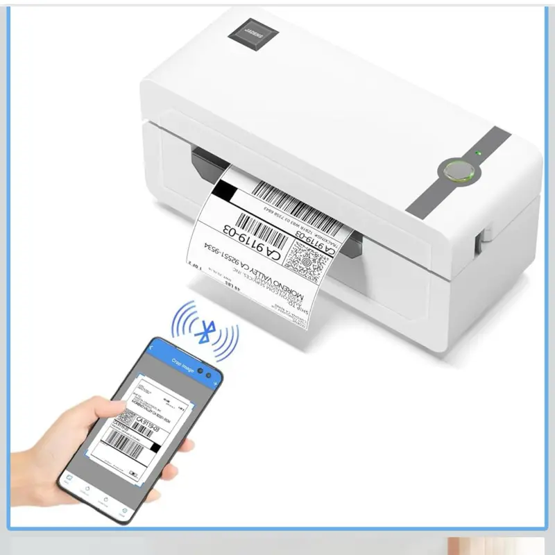 JADENS Bluetooth Thermal Label Printer - 4x6 Wireless Thermal Inkless Printer for Shipping Packages, eBay, Amazon, Small Businesses, Compatible with Android, iOS, Mac OS, Windows (Office Printing)