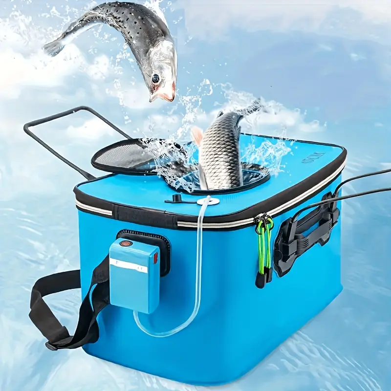 High-Quality EVA Folding Bucket - Compact, Carry-Friendly, Collapsible Multifunctional Portable Container for Fishing Minnow Live Bait, Outdoor Camping (Orange), Unisex