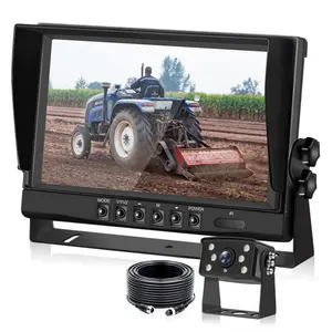 VEKOOTO N91 AHD 1080P 9" Reverse Rear View Backup Camera System, Camera with Night Vision Waterproof IP69K Vibration-Proof 20G for Tractor/Truck/RV/Bus/Motorhome/Excavator/Caravan/Skid Steer/Harvester