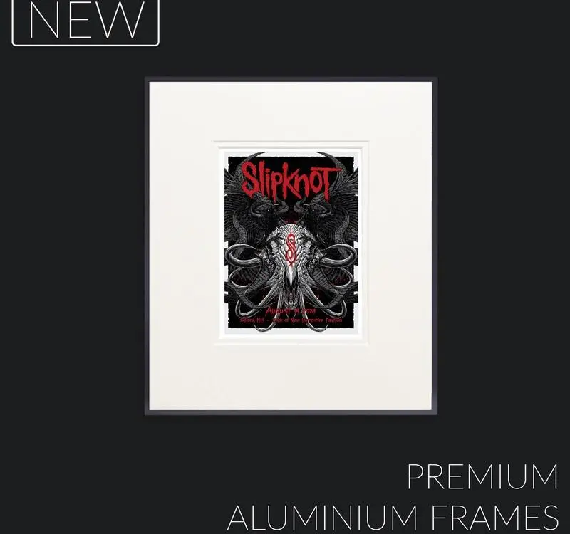 Slipknot 25th Anniversary Tour Poster: Rock Metal Art Print, Aluminium Frame