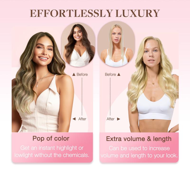 GOO GOO Sew In Weft Hair Extensions Real Human Hair Weft Extensions  Natural Straight Wefts Multiple Wearing Ways 10+ Color Choices Best Weft Extensions