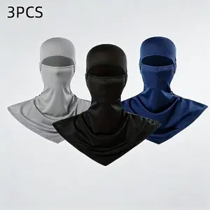 3-Pack Outdoor Sun Protection Balaclava Headwear for Men and Women Sweat-wicking Breathable Quick-drying Neck Gaiter and Cycling Face Mask