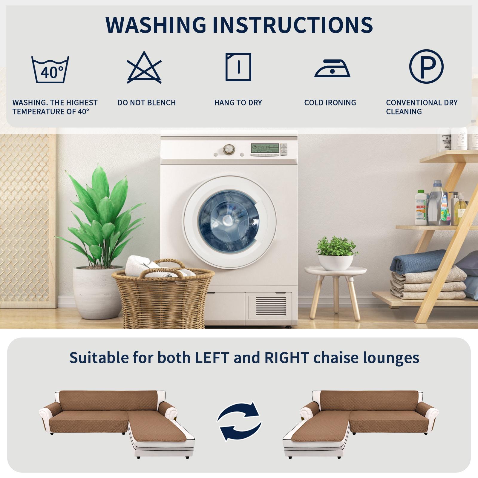 Easy-Going Sectional Couch Covers, L Shape Sofa Cover Reversible Washable Sofa Slipcover, Water-Resistant Furniture Protector Sofa Blanket for Pets Kids, Livingroom, Homedecor