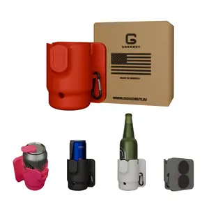 DockBoss Can Version Magnetic Cup Holder Multi-Size Beer Soda Grip Phone Stand Opener Made in USA 3D Printed with Carabiner Clip & Phone Stand Slot