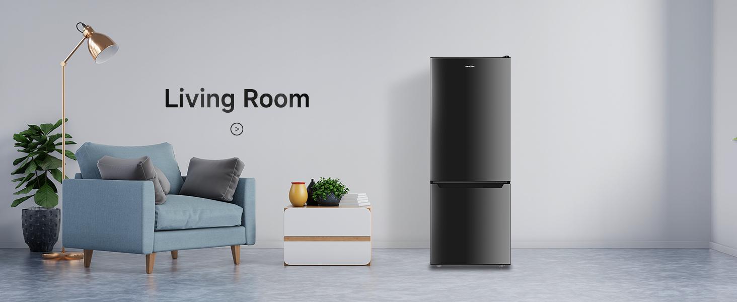 BANGSON 7.1 Cu.Ft Refrigerator with Freezer, double door refrigerator, Medium Capacity for Apartment/Family, Adjustable Thermostat, Energy Efficient, Quiet Operation, LED Interior Light, Gift Idea, Christmas Gift