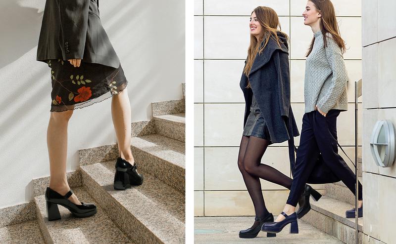 Dream Pairs Women's Square Toe Mary Jane Block Heel Pumps - Cuban Heel Glossy PU Upper Retro Design Comfortable Cushioning Available in Multiple Colors