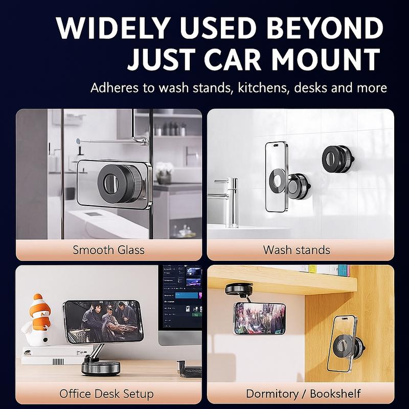 2025 New Upgrade 360 ° Rotating Magnetic Phone Holder, Multi-Angle Rotation, ABS Material, Waterproof. Suitable for iPhone 16/15/14/13/12,  Suitable for Cars, Desktops, Walls