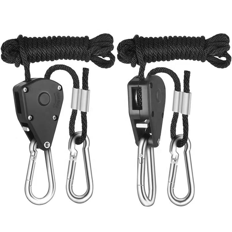 Heavy-Duty Ratchet Tie Down Straps 8 Inch x 6 Feet with Carabiner Hooks 150 lbs Capacity Adjustable Cargo Straps for Secure Transport